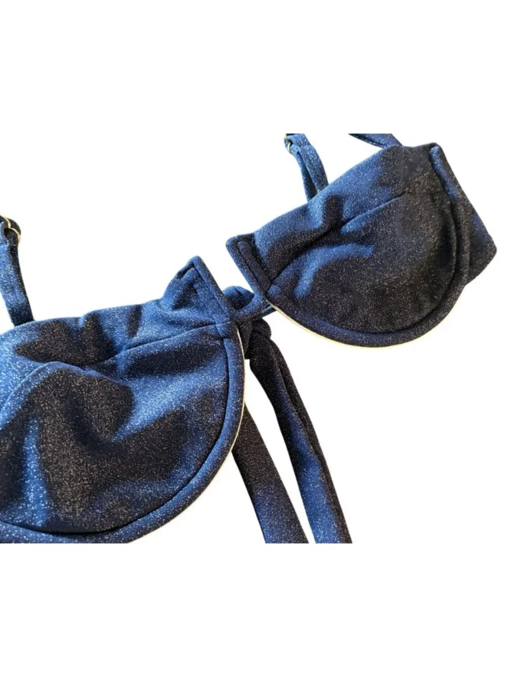 MONDAY Swimwear Cala Roja Bikini Top in Midnight Shimmer